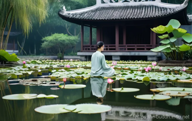 불교와 영적 성장 - **Compassionate Connection in a Vietnamese Tea Shop:**
    A young Vietnamese person, wearing a mode...
