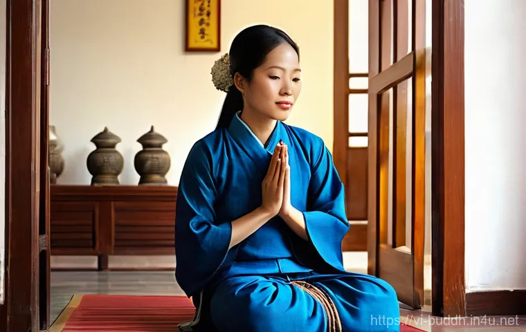 불교에서의 성차별 문제 - **Prompt:** A heartwarming scene showcasing Vietnamese Buddhist nuns (Ni sư) actively involved in co...