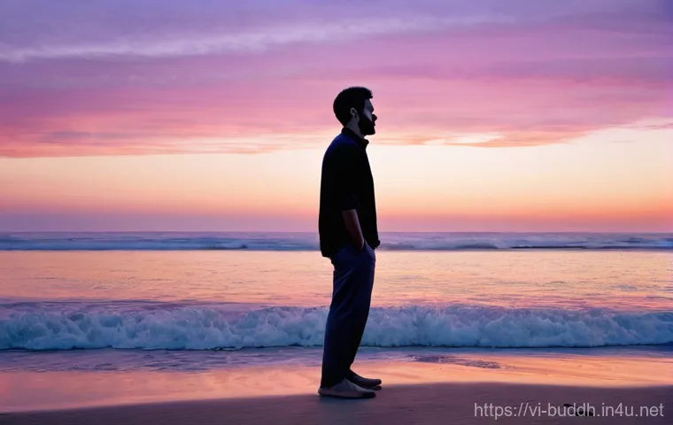 불교에서의 비움 - **Prompt: A serene young woman, dressed in a comfortable, modest t-shirt and loose linen pants, sits...