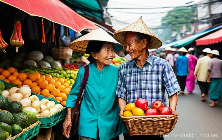 불교와 세계 평화 - **Prompt 2: Community Harmony at a Vietnamese Pagoda Courtyard**
    A diverse group of Vietnamese i...